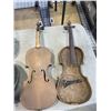 Image 2 : ANTONIO STRATOVARIUS VIOLIN COPY AND TWO ANTIQUE AS FOUND VIOLINS