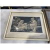 Image 2 : VINTAGE PLASTER FRAMED YOUTH PRINT AND FRAMED 'SILK' CHERUBS PICTURE