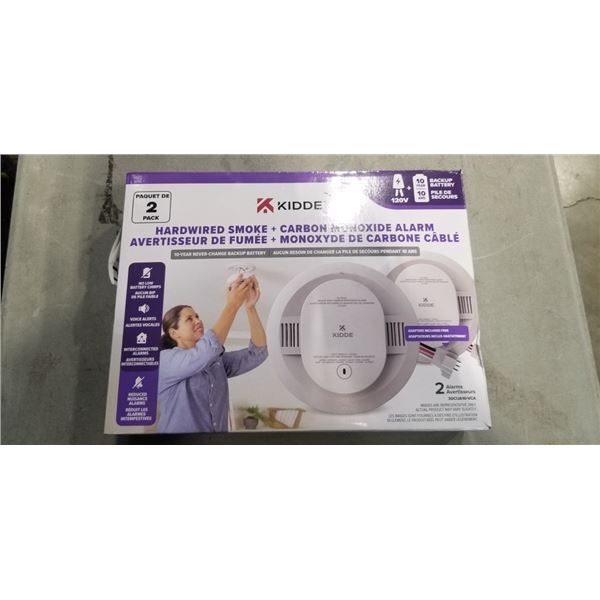 KIDDE 2 PACK OF HARWIRED SMOKE AND CARBON MONOXIDE ALARM