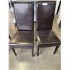 Image 4 : SET OF 4 LEATHER DINING CHAIRS