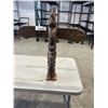 Image 1 : HAND CARVED TOTEM POLE 'EAGLE BEAR' BY C. JAMES, 25 INCH TALL
