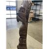 Image 5 : HAND CARVED TOTEM POLE 'EAGLE BEAR' BY C. JAMES, 25 INCH TALL