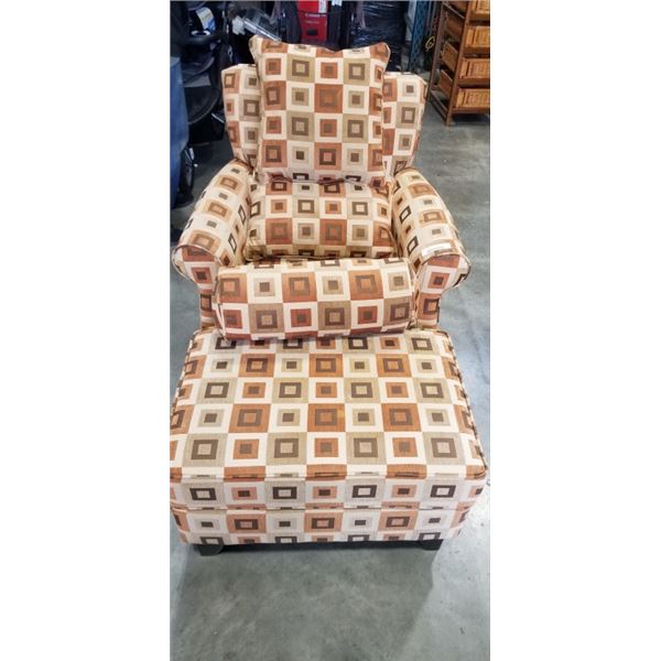 ACCENT ARM CHAIR W/ OTTOMAN