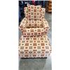 Image 1 : ACCENT ARM CHAIR W/ OTTOMAN