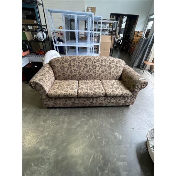 BROWN 3 SEATER SOFA