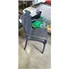 Image 3 : 4 STACKING PLASTIC WICKER CHAIRS