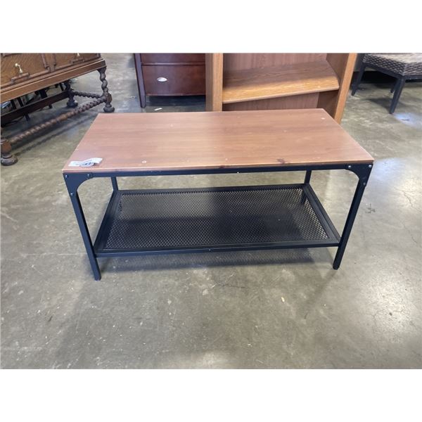 COFFEE TABLE W/ METAL SHELF