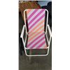 Image 2 : 2 FOLDING BECH CHAIRS AND 2 STACKING OFFICE CHAIRS