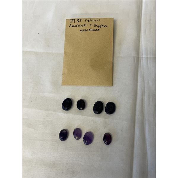 71.55ct NATURAL AMETHYST AND SAPPHIRE GEMSTONES