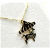 Image 2 : 14KT GOLD PLATED STERLING SILVER MERRY GO ROUND CAROUSEL PENDANT WITH GOLD PLATED STERLING SILVER CH