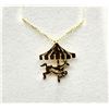 Image 4 : 14KT GOLD PLATED STERLING SILVER MERRY GO ROUND CAROUSEL PENDANT WITH GOLD PLATED STERLING SILVER CH