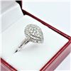 Image 3 : STERLING SILVER NATURAL DIAMOND (0.50CT) PEAR SHAPE RING, SIZE 7, W/A $1785.00. DIAMOND IS THE BIRTH