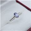 Image 2 : STERLING SILVER NATURAL TANZANITE (0.50CT) RING, SIZE 8.5, W/A $645.00. TANZANITE IS THE BIRTHSTONE 