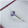 Image 3 : STERLING SILVER NATURAL TANZANITE (0.50CT) RING, SIZE 8.5, W/A $645.00. TANZANITE IS THE BIRTHSTONE 