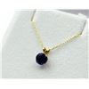 Image 3 : 10KT YELLOW GOLD NATURAL AMETHYST (0.96CT) PENDANT WITH GOLD PLATED STERLING SILVER CHAIN, W/A $550.