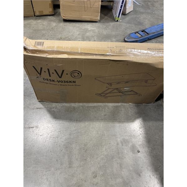 VIVO VINTAGE BROWN /BLACK DESK RISER