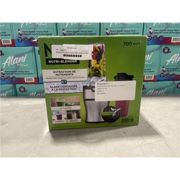 NINJA NUTRI BLENDER 700W PERSONAL BLENDER W/ TO-GO CUPS - TESTED WORKING, RETAIL $99