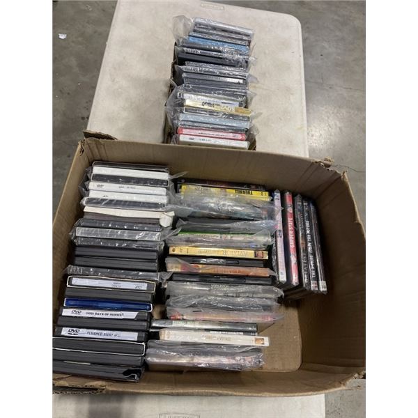2 BOXES OF ASSORTED DVS