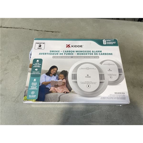 KIDDE 2 PACK OF SMOKE  AND CARBON MONOXIDE ALARMS