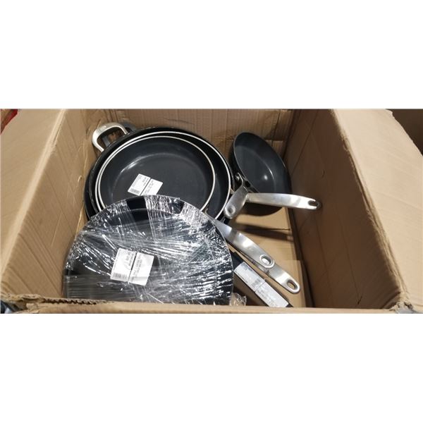 LOT OF COOKWARE POTS, PANS ETC OXO BRAND