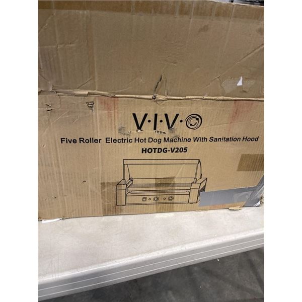 VIVO 5 ROLLER HOT DOG ROLLER, WITH SANITATION HOOD, WORKING, USED
