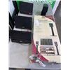 Image 1 : SANUS SPEAKER STANDS WITH 3 TEAC SPEAKERS AND 1 NO NAME SPEAKER