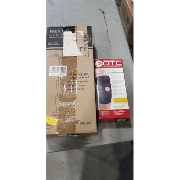 NEW TENSIONER MOUNTED GRAB BAR AND KNEE STABILIZER