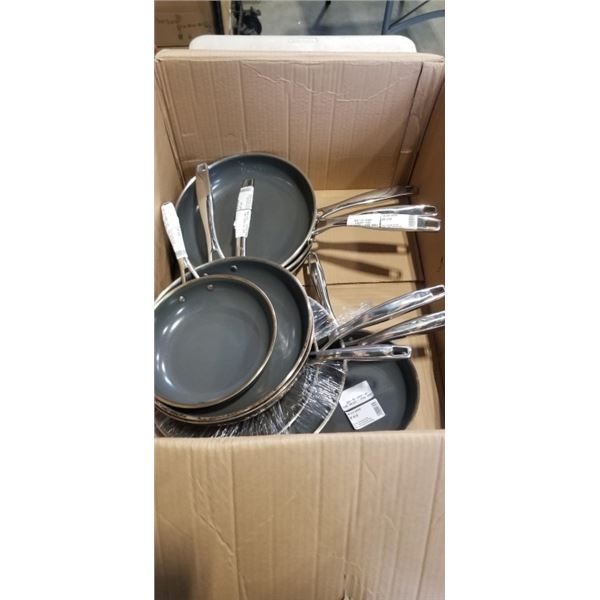 LOT OF COOKWARE POTS, PANS ETC TRAMONTINA STAINLESS STEEL