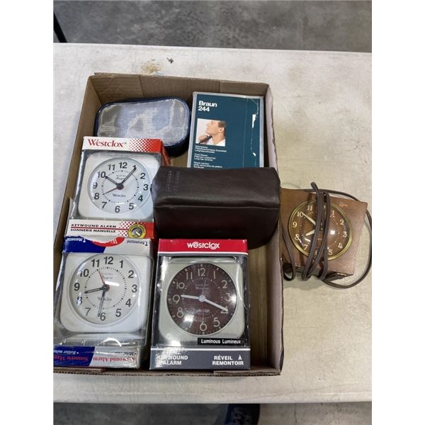 ASSORTED NEW AND ANTIQUE DESK CLOCKS