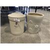 Image 1 : MEDALTA CROCK POT WITH LID AND CERAMIC PLANT POT