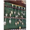 Image 3 : ANTIQUE COLLECTOR SPOONS IN WOODEN DISPLAY CASE