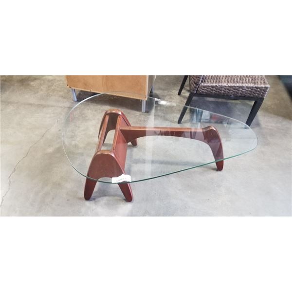 MODERN GLASS TOP COFFEE TABLE