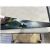 Image 2 : VINTAGE HAND PAINTED WOOD SAW, FISHING SCENE BY 'SANDI"