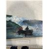 Image 3 : VINTAGE HAND PAINTED WOOD SAW, FISHING SCENE BY 'SANDI"