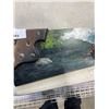 Image 4 : VINTAGE HAND PAINTED WOOD SAW, FISHING SCENE BY 'SANDI"