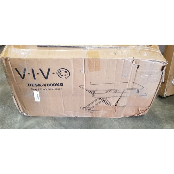 VIVO GREY /BLACK DESK RISER