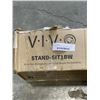 Image 2 : VIVO SIT TO STAND SINGLE MONITOR WALL MOUNT WORKSTATION