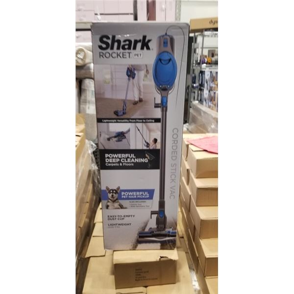 SHARK ROCKET ULTRA LIGHT CORDED STICK VACUUM - TESTED WORKING