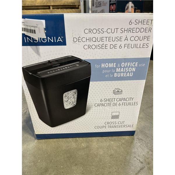 INSIGNIA 6 SHEET CROSS CUT SHREDDER