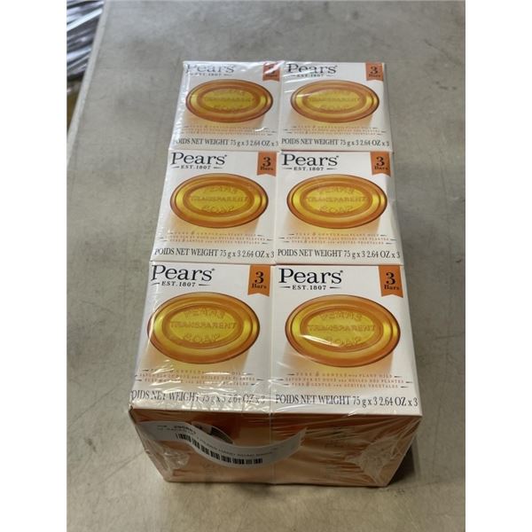 12  PACKS OF 3 PEARS HAND SOAP BARS
