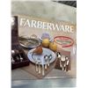 Image 2 : NEW FARBERWARE 44 PIECE GOLDPLATED FLATWARE SET