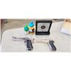 Image 1 : 2 PLASTIC BB PISTOLS AND ASSORTED BB'S, TARGET