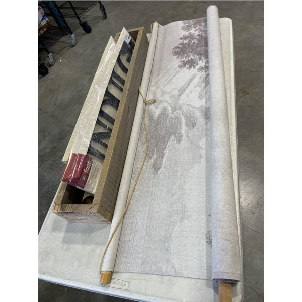 WOOD PLANTER / SHELF, HOME DEOCR SIGNS AND CANVAS SCROLL ARTWORK