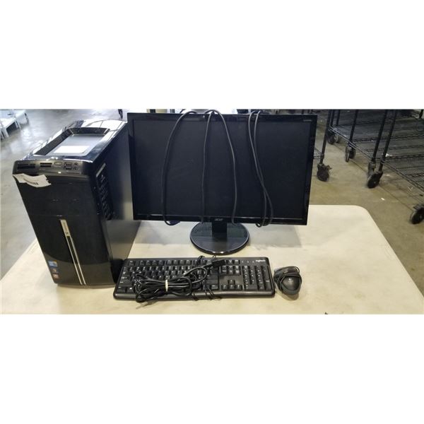 GATEWAY I5 WITH WINDOWS 10 UPDATES, NO PASSWORD, 1 TB HDD, 3 GB DDR3 RAM. COMES WITH MONITOR, KEYBOA