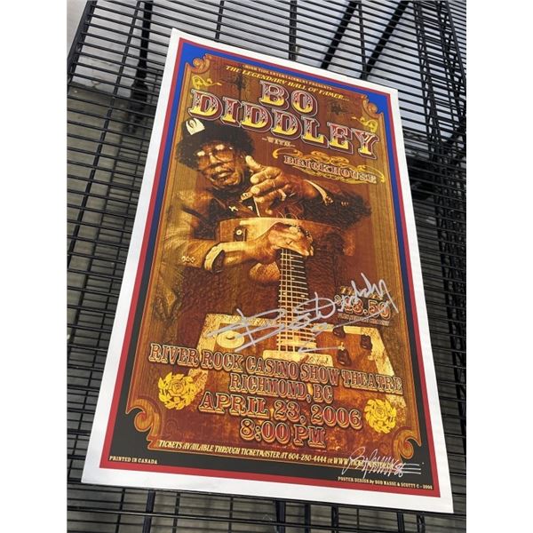 SIGNED 'BO DIDDLEY' CONCERT POSTER FROM RICHMOND SHOW