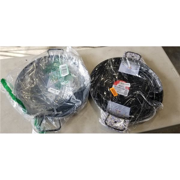2 ESMALTADA FRYING PANS MADE IN SPAIN