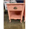 Image 3 : PINK FRENCH PROVINCIAL DRESSER WITH MIRROR AND SIDE TABLE