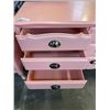 Image 5 : PINK FRENCH PROVINCIAL DRESSER WITH MIRROR AND SIDE TABLE