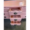 Image 6 : PINK FRENCH PROVINCIAL DRESSER WITH MIRROR AND SIDE TABLE