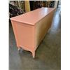 Image 9 : PINK FRENCH PROVINCIAL DRESSER WITH MIRROR AND SIDE TABLE
